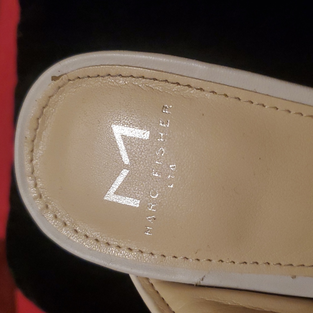 Marc Fisher Cream Women's Mules - Picture 2 of 10